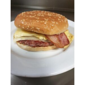 Hamburguesa con queso y Bacon
